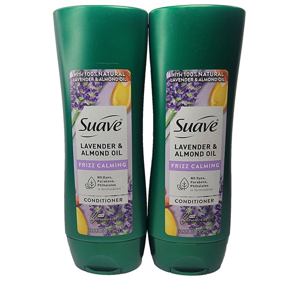 2 Pack Suave Lavender & Almond Oil Frizz Calming Conditioner 12.6oz - Picture 1 of 5